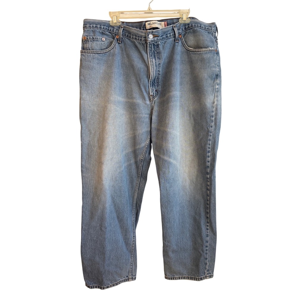 Levis 550 Relaxed Fit Jeans Mens 44x30 Light Wash Blue Denim 100% Cotton